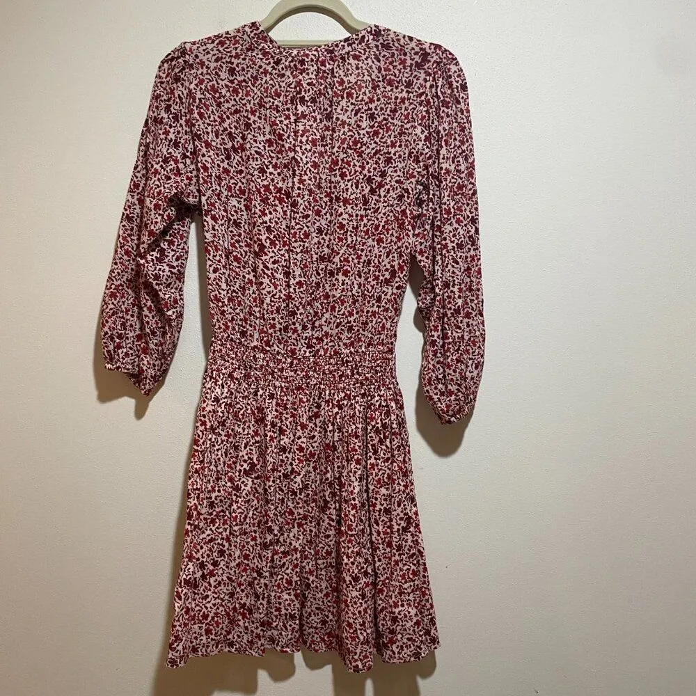 NEW Sundry Sz 2=US S Small Evereve Ditsy Smocked Dress Floral Blouson Mini Dress - Image 10