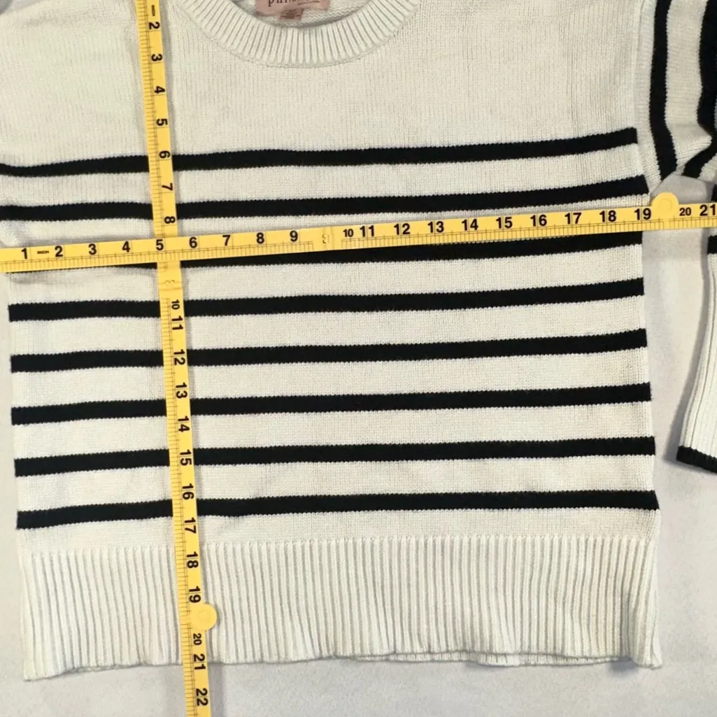 Philosophy • Republic Clothing Women’s Striped Sweater White Black Size S Knit - Image 9