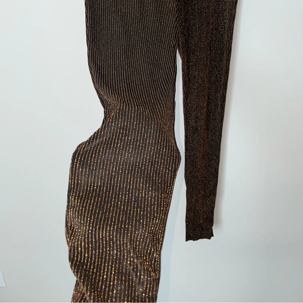 Gold Pinstripe Brown High - Image 5