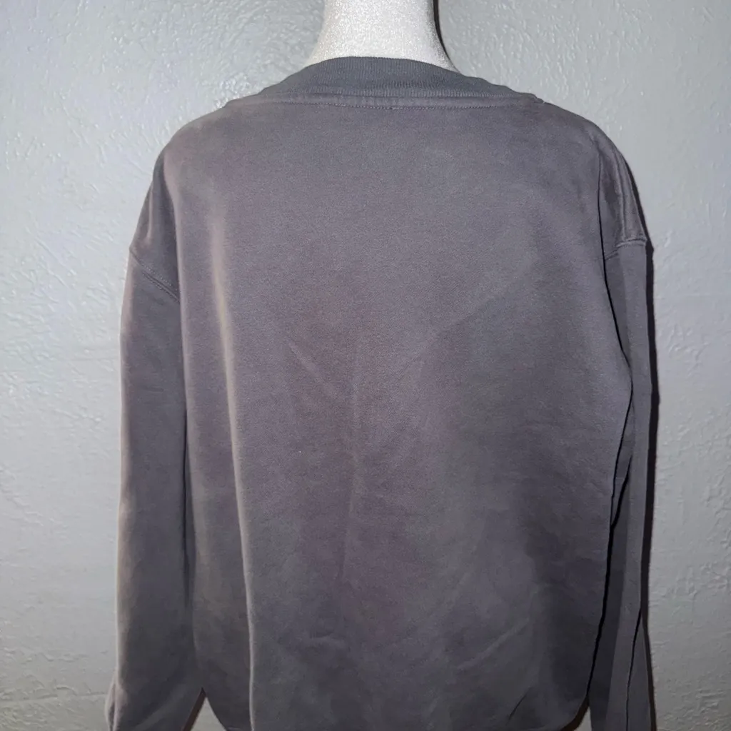 White Fox Gray Sweatshirt L/XL Vol. 5 (Last Slide Shows Flaw Tiny Bleach Stain) - Image 5