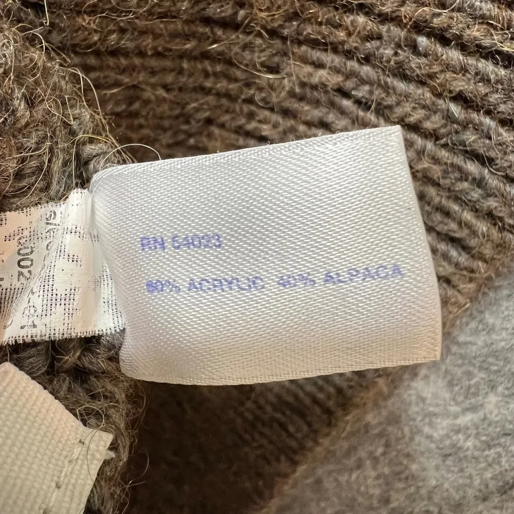 Gap Maternity Cardigan Wool Blend Vest Sleeveless Knit Open Front Belted Brown M - Image 3