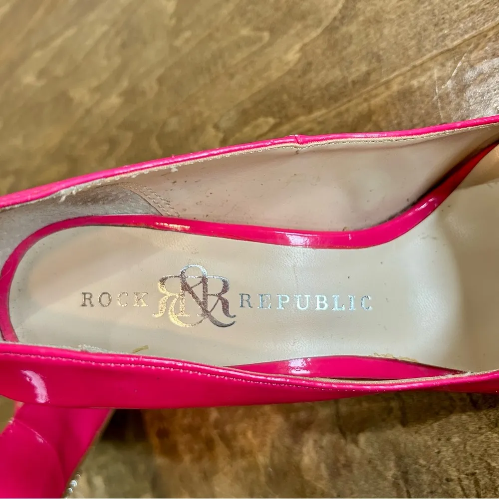 Rock & Republic Women’s Pointed Toe Stiletto Heel Jett Pink Size 8 - Image 9