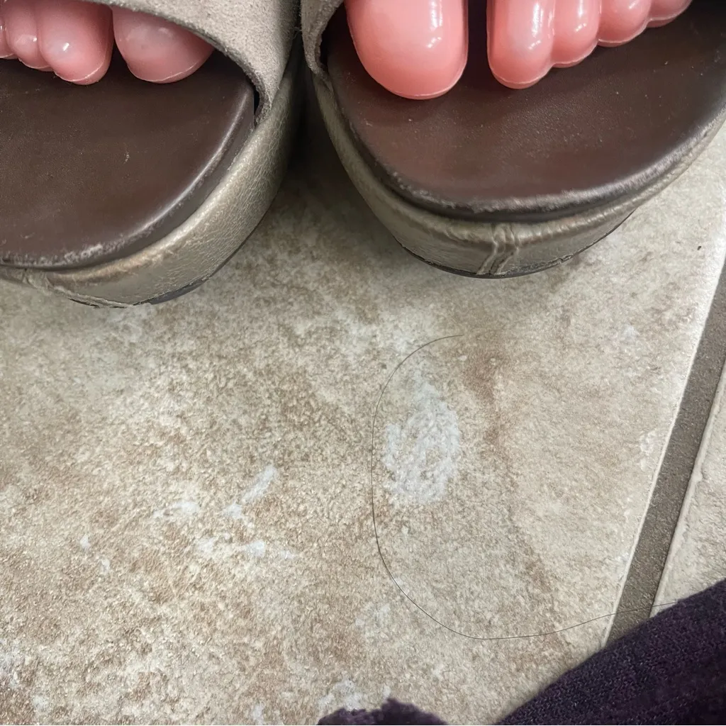 Kork Ease‎ Womens Wedge Sandals Size 10M Brown Tan Beige Suede Chunky Strap - Image 12