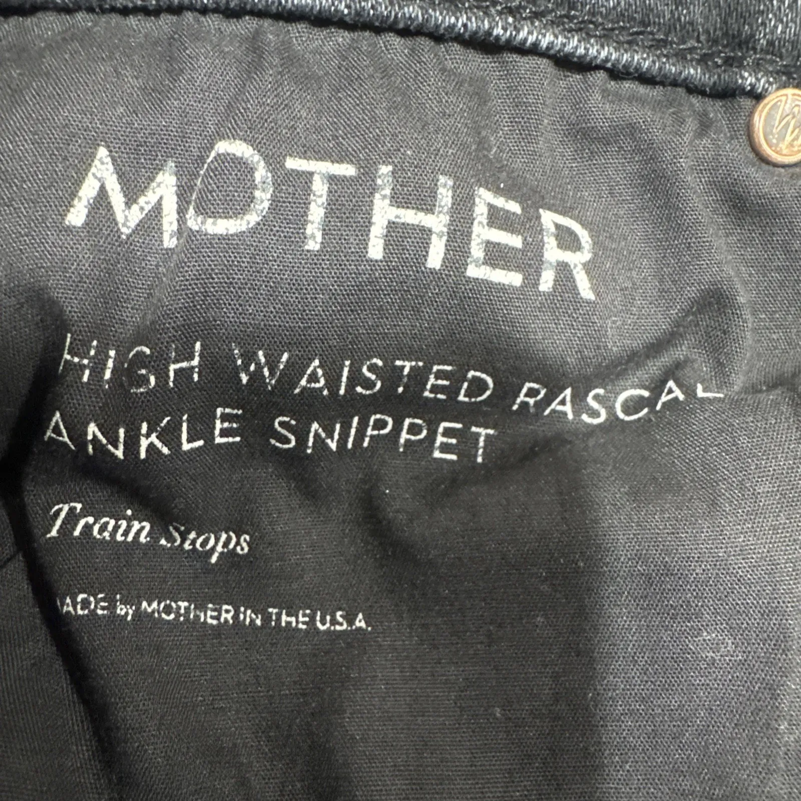 Mother Jeans Women 25 High Waisted Rascal Ankle Snippet Frayed Black Denim Pants - Image 6