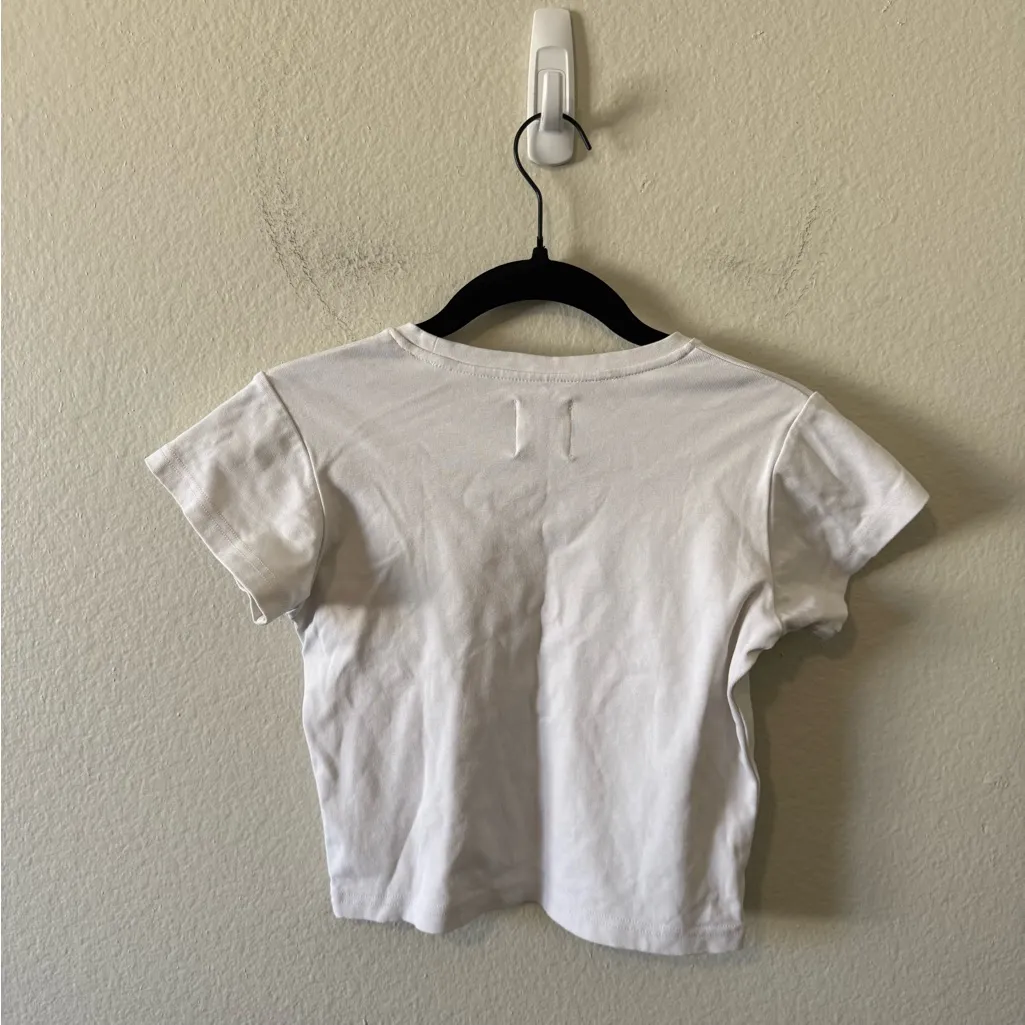 With Jean Baby Tee Urban Outfitters Size XXS y2k 90s Crop Top Back To School - Image 7