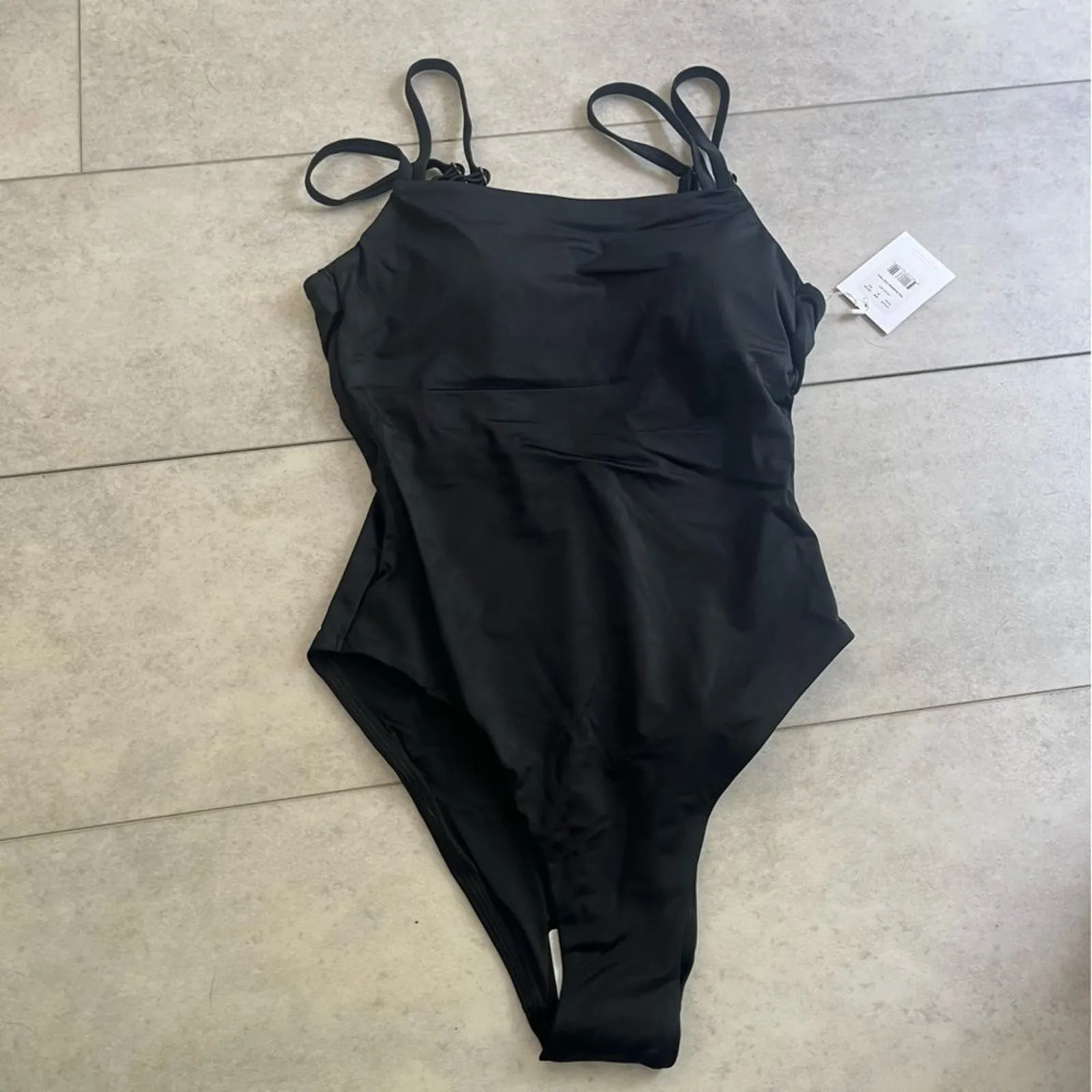 NWT Andie Swim Black Rockaway One Piece Medium Timeless Neutral Minimalist - Image 3