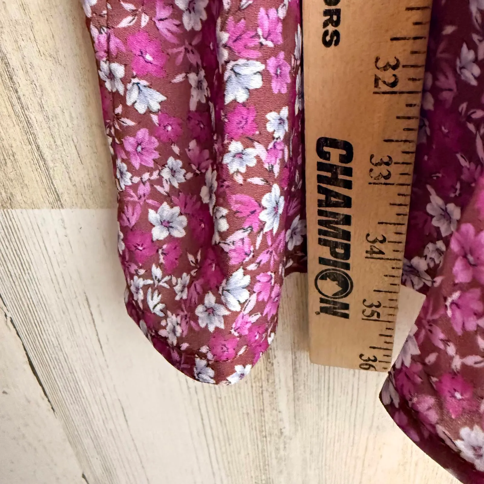 Peach Love Women’s Large Floral Long Sleeve Dress Boho - Image 11