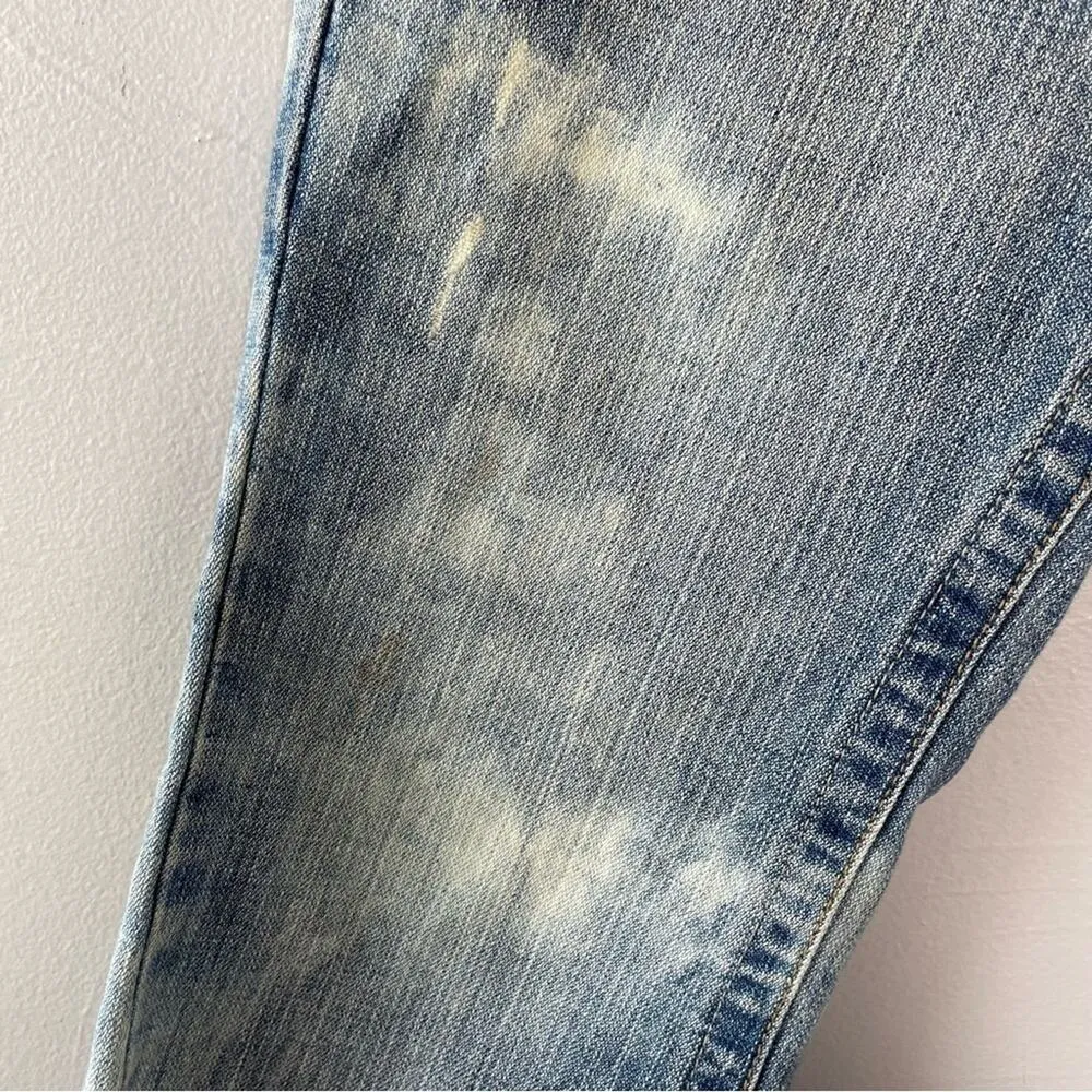 TRUE RELIGION Vintage Butterfly Embroidered Beaded Low Rise Cutoff Jeans Size 27 - Image 8