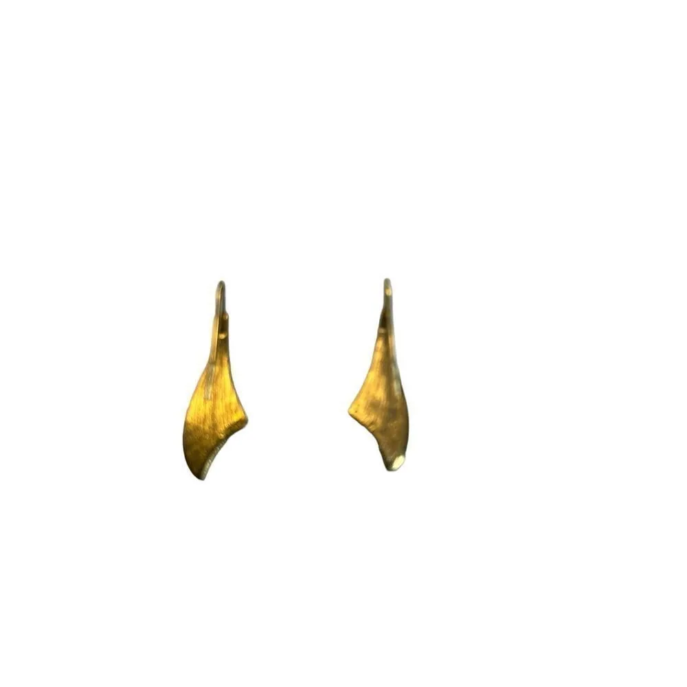 Monet Threader Earrings, Black Enamel Wire Earrings, Threader signed Monet - Image 4