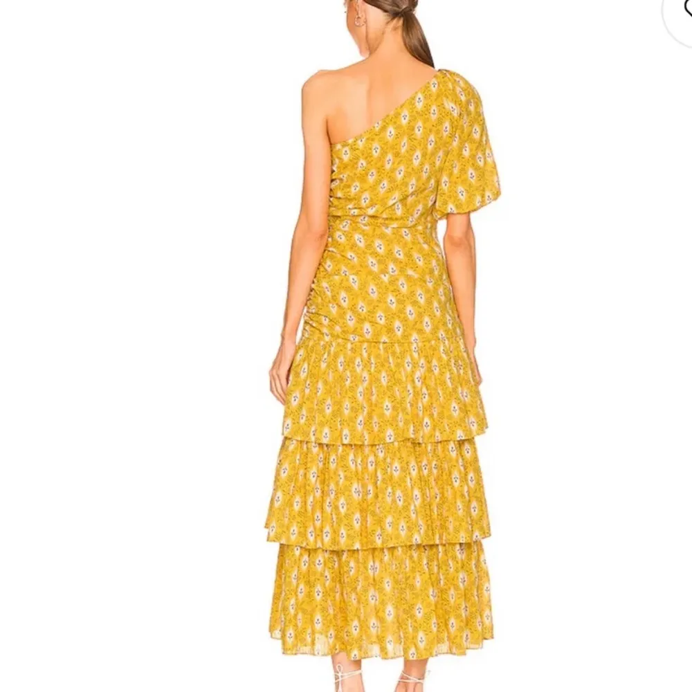 NWT VERONICA BEARD Virginia Off Shoulder Floral Maxi Dress Sun Yellow - Image 4