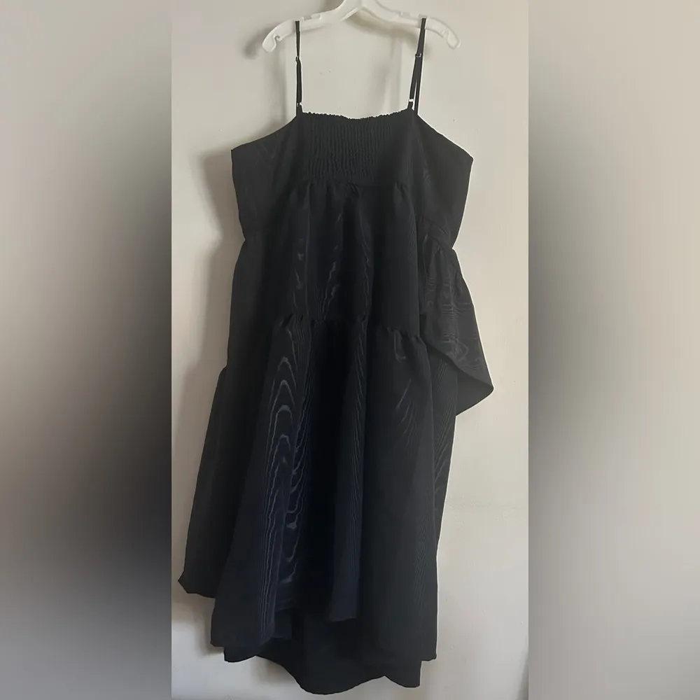 KATE SPADE Women’s Tiered Ruffle Midi Tank Dress -Black Plus Size 2x - Image 2