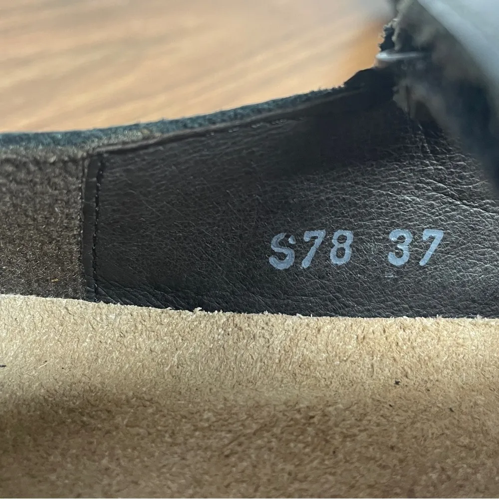 Naot Women Black Kirei Suede Patent Leather Mary Jane’s Clog Shoes - Image 8