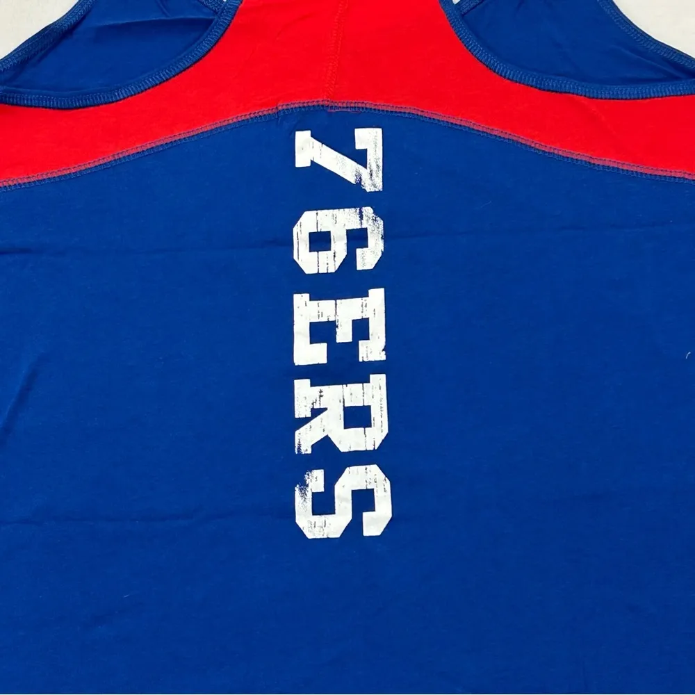 Philadelphia 76ers NBA 4 Her Basketball 5th & Ocean Blue Tank Top Shirt Women L - Image 8