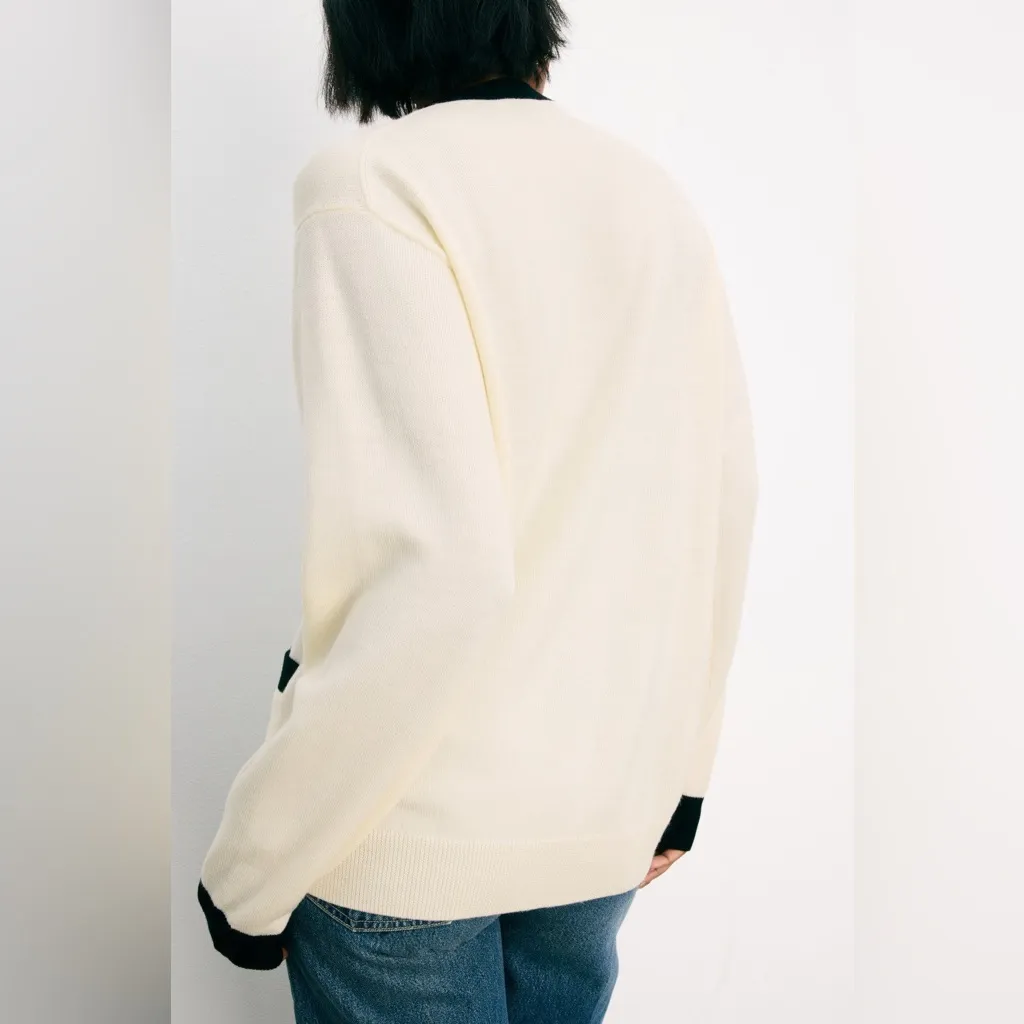 Reformation Scout Regenerative Merino Boyfriend Cardigan - Image 4