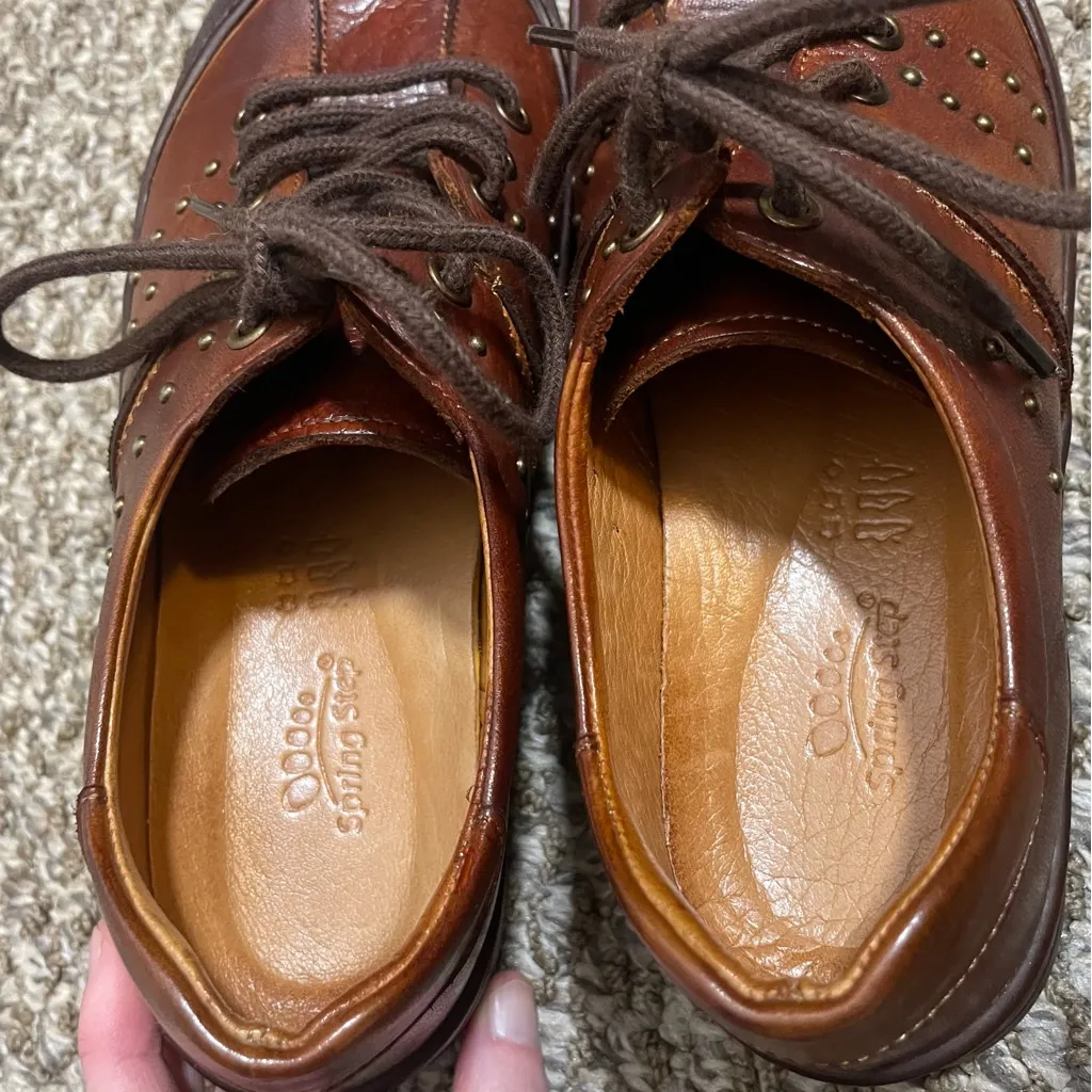 Spring Step Sosa Shoes Women’s brown leather sneakers - Image 8