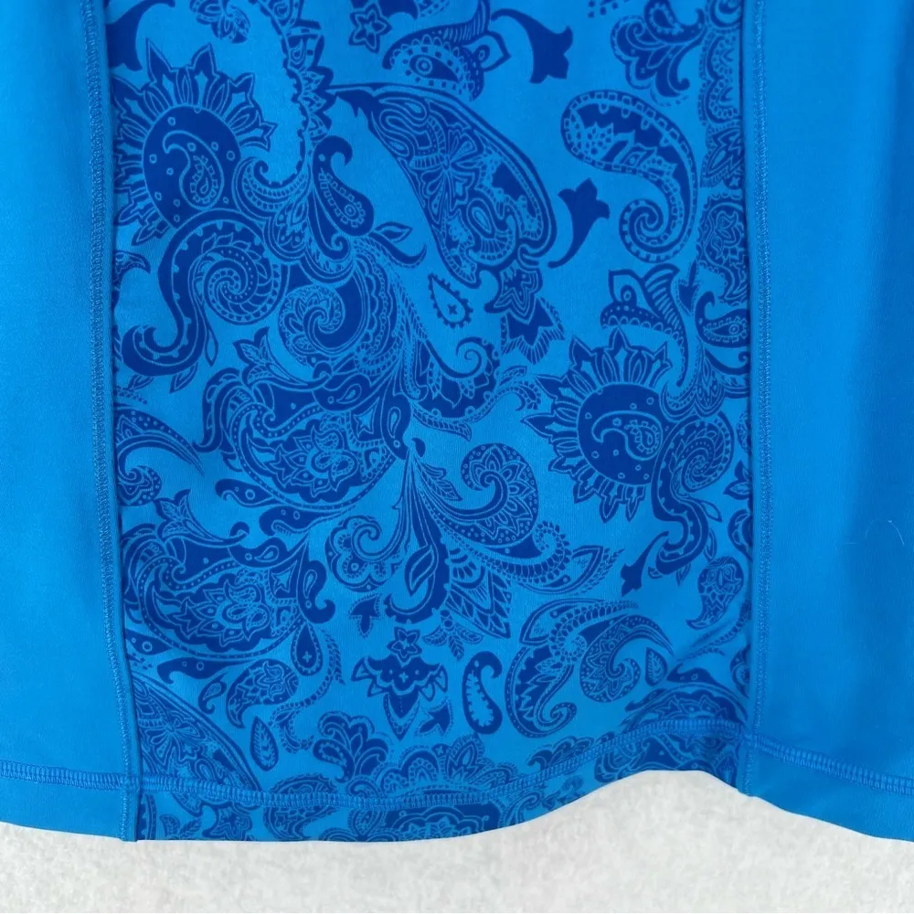 Lululemon Athletica Blue Paisley Printed Strappy‎ Racerback Tank - Image 4