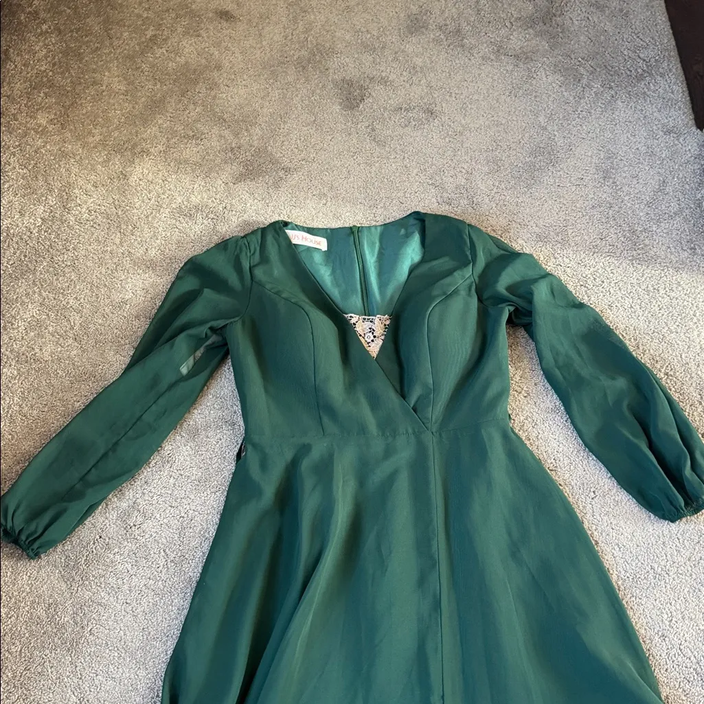 JJ's House Green Dress SIZE L - Image 2