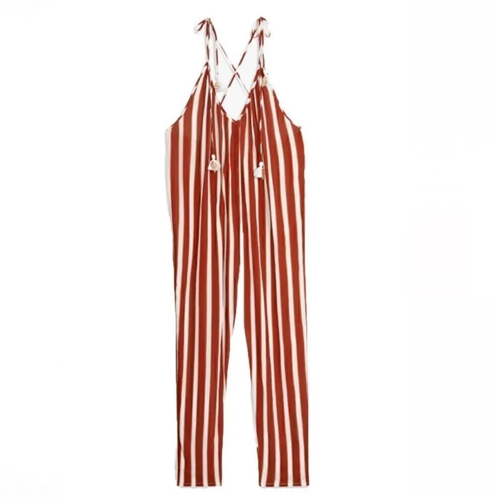 NWT WeWoreWhat Kaia Jumper in Burnt Henna Striped Size S - Image 8