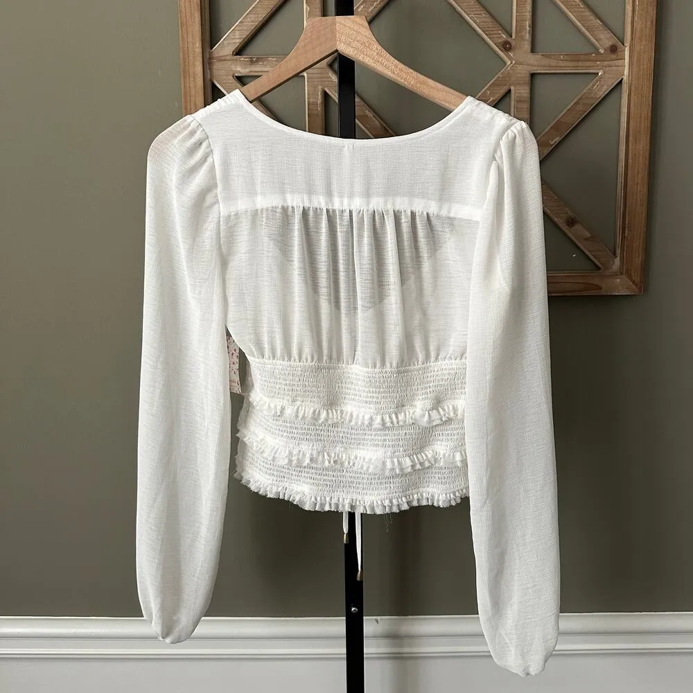 Free People Solid Lolita Blouse - XS NWT - Image 7