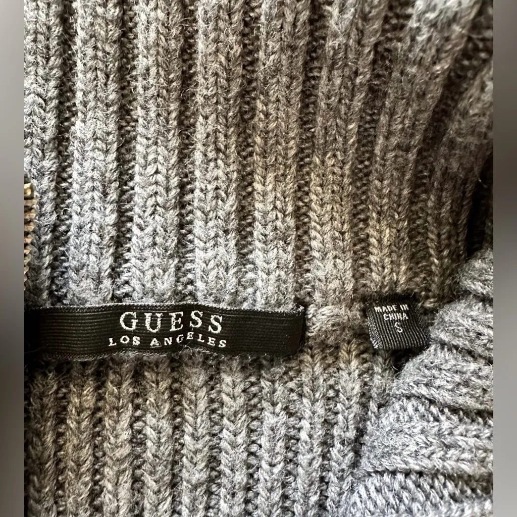 Guess Sweater Vest Zipup Wool Mix Small size - Image 5