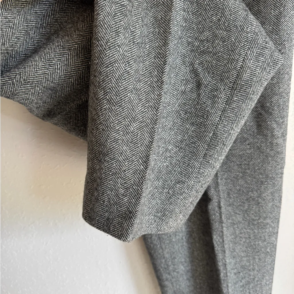 Talbots Dark Gray Herringbone Wool Trouser Pants Womens 8 Careerwear Academia - Image 4