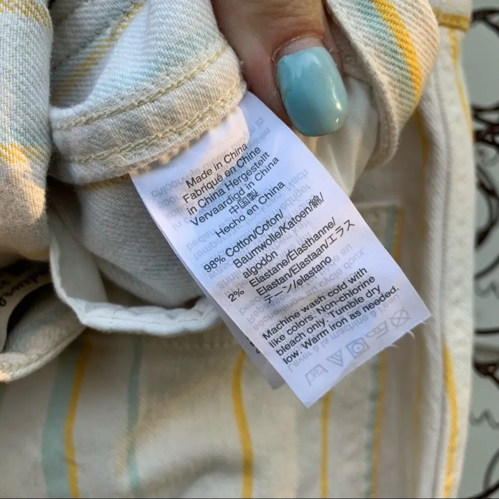 Madewell Emmett Wide Leg Crop Pants Jeans Striped - Image 6