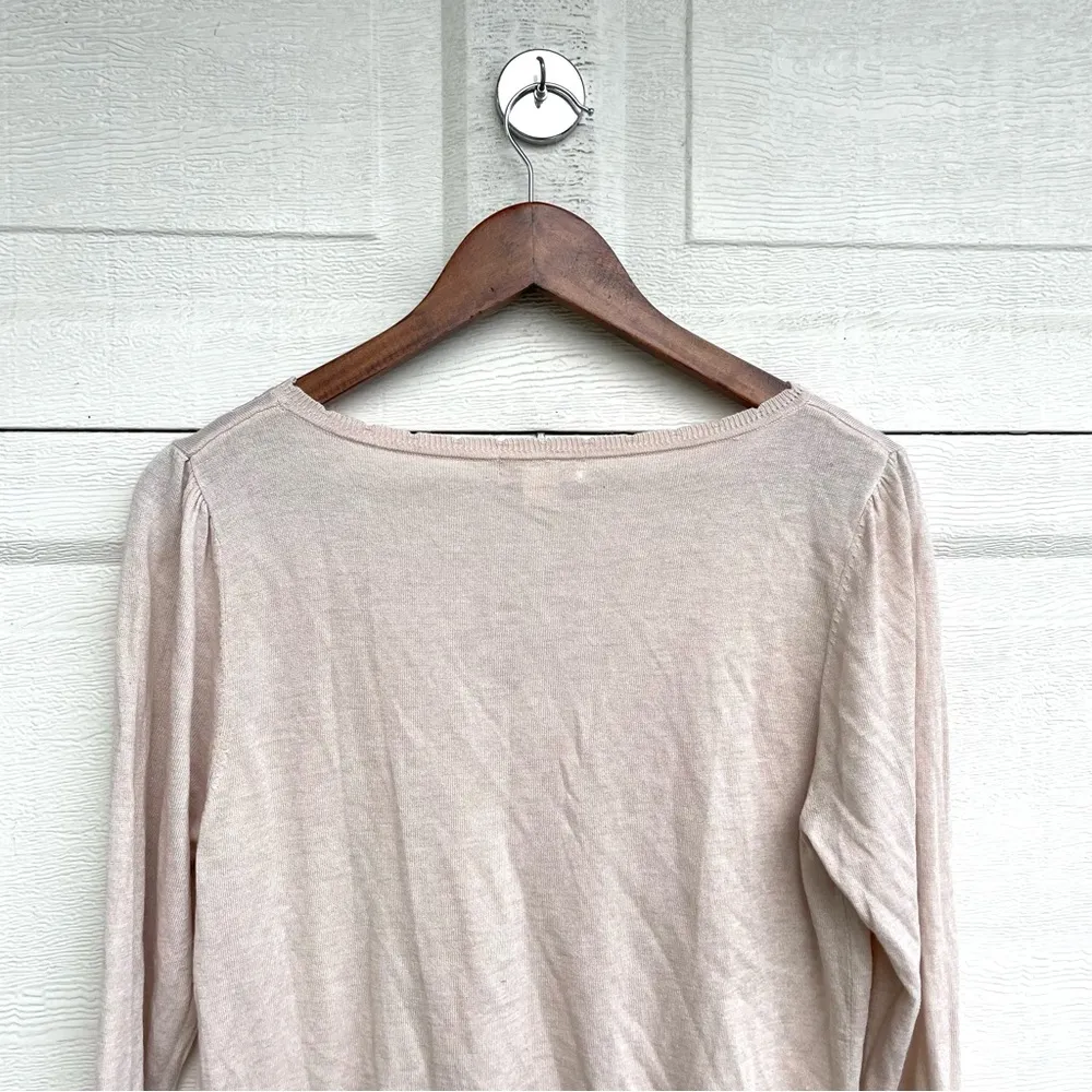 Monsoon Womens Sweater Cream Embroidered 3/4 Sleeve Cream 12 - Image 5