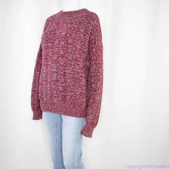 Vintage Traverse Bay 100% cotton burgundy sweater, size‎ M, women's Size M - Image 4