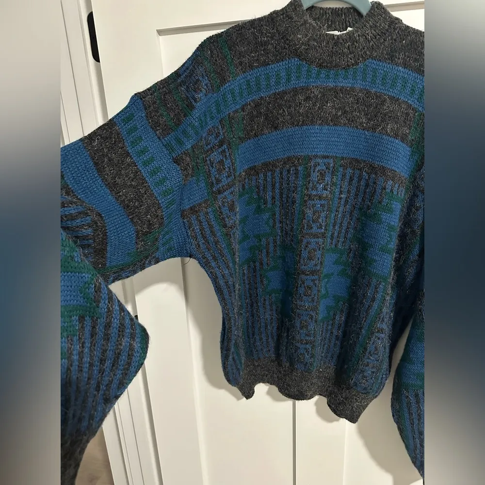 McGregor vintage chunky retro geometric sweater, Aztec, long sleeves, size XL - Image 7