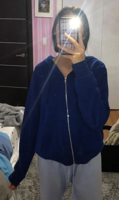 H&M blue zip up - Image 5