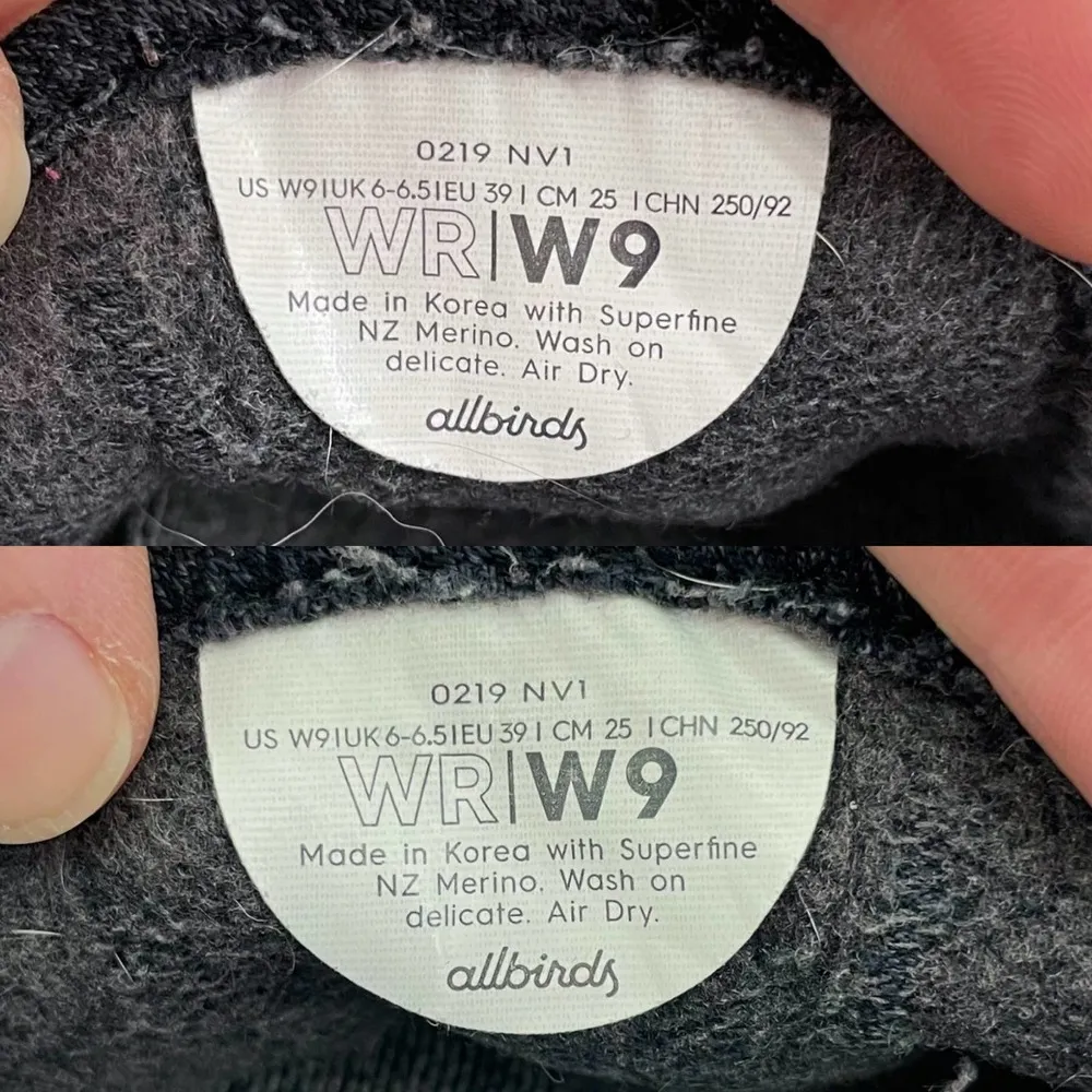 Allbirds Wool Runners Charcoal Gray Black Wool Lace Up Sneaker 9 - Image 8