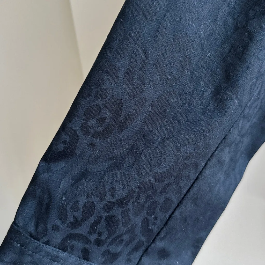 Jones New York Cheetah Print Black Button Down Jacket, Size 1X - Image 5