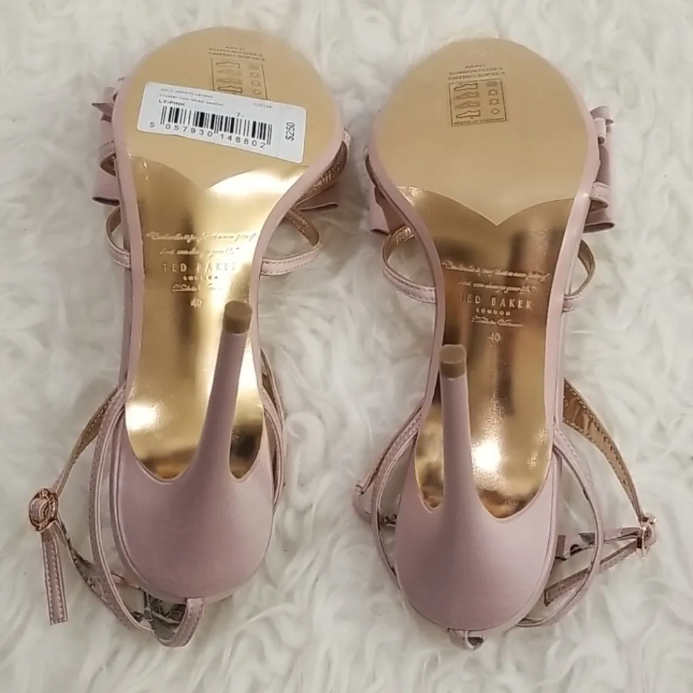 💕TED BAKER💕 Arayi Crystal Bow Strap Sandal Pink - Image 5