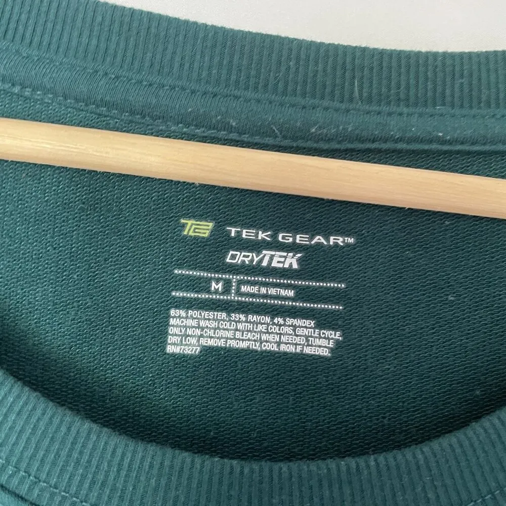 TekGear dry tek green turquoise long sleeved crewneck sweater women's size M - Image 5