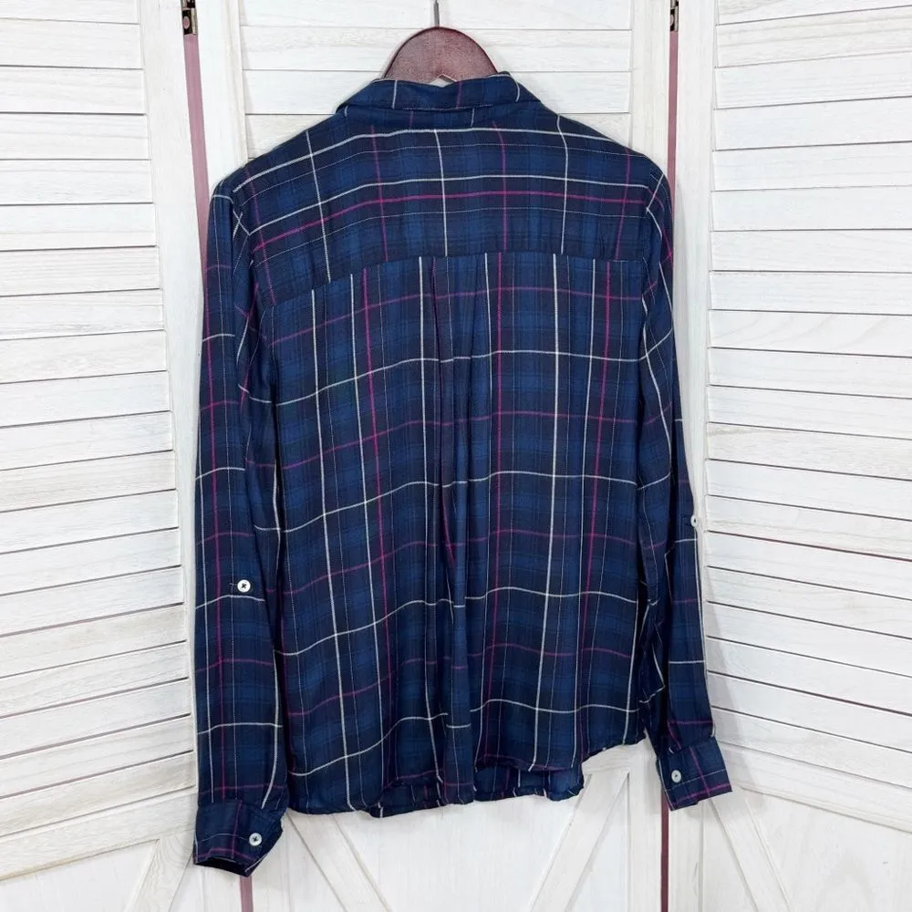 Harper Rayon Plaid‎ Long Sleeve Button Up Shirt Blue Pink
Medium - Image 7