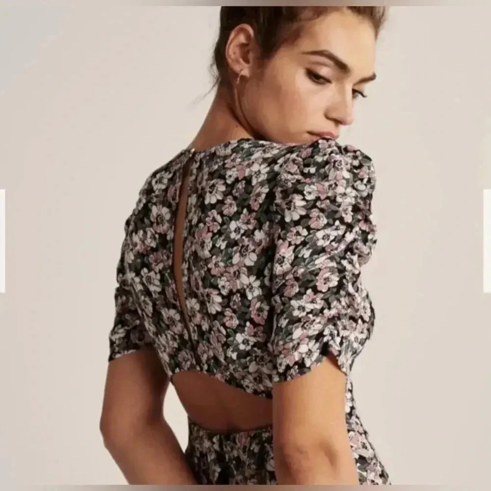 Abercrombie & fitch women’s size s dress puffy shoulders - Image 6