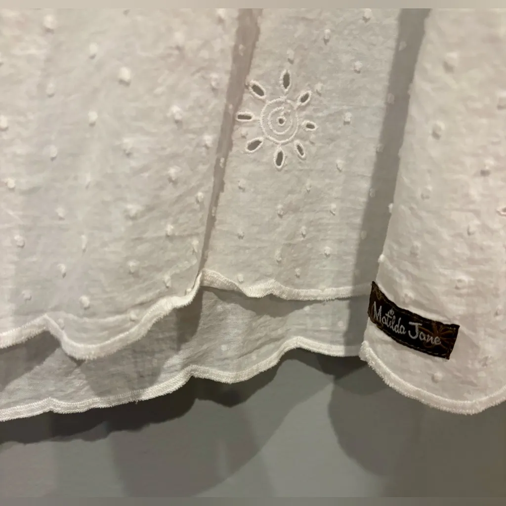 Matilda Jane SNOW GLOBE TUNIC • White • Embroidered •Swiss Dot • XL - Image 11