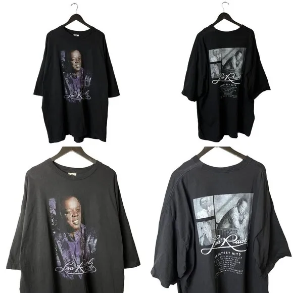 VINTAGE Lou Rawls Greatest Hits Rap Tee Memorial Shirt T Y2K 00''s 2 Sided Tour Black Size undefined - Image 2