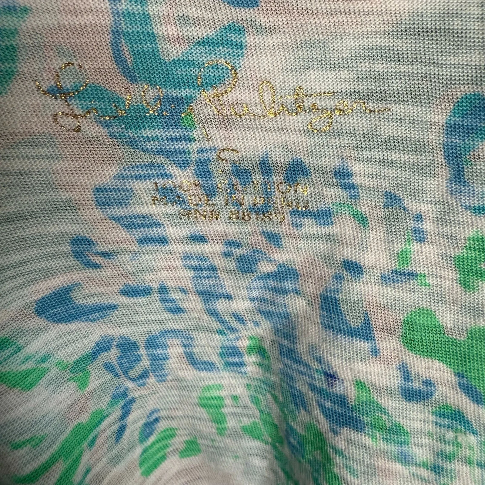 Lilly Pulitzer Womens Top Sz S Etta V-Neck Cotton Tee Amethyst Tint‎ Craysea - Image 9