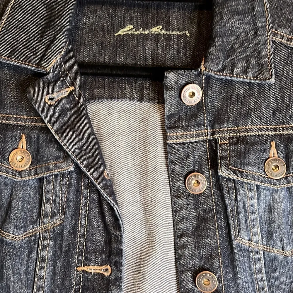 Eddie Bauer Denim Dark Blue Jean Jacket Women Size XS - Image 2