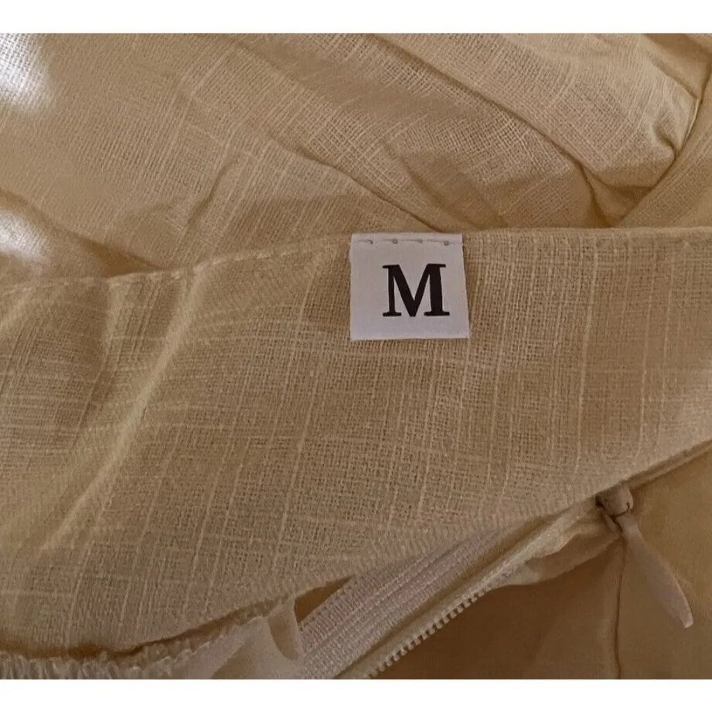 Shein Peasant Style Dress ~ Yellow~ Cut Out Back ~ Size Medium - Image 8