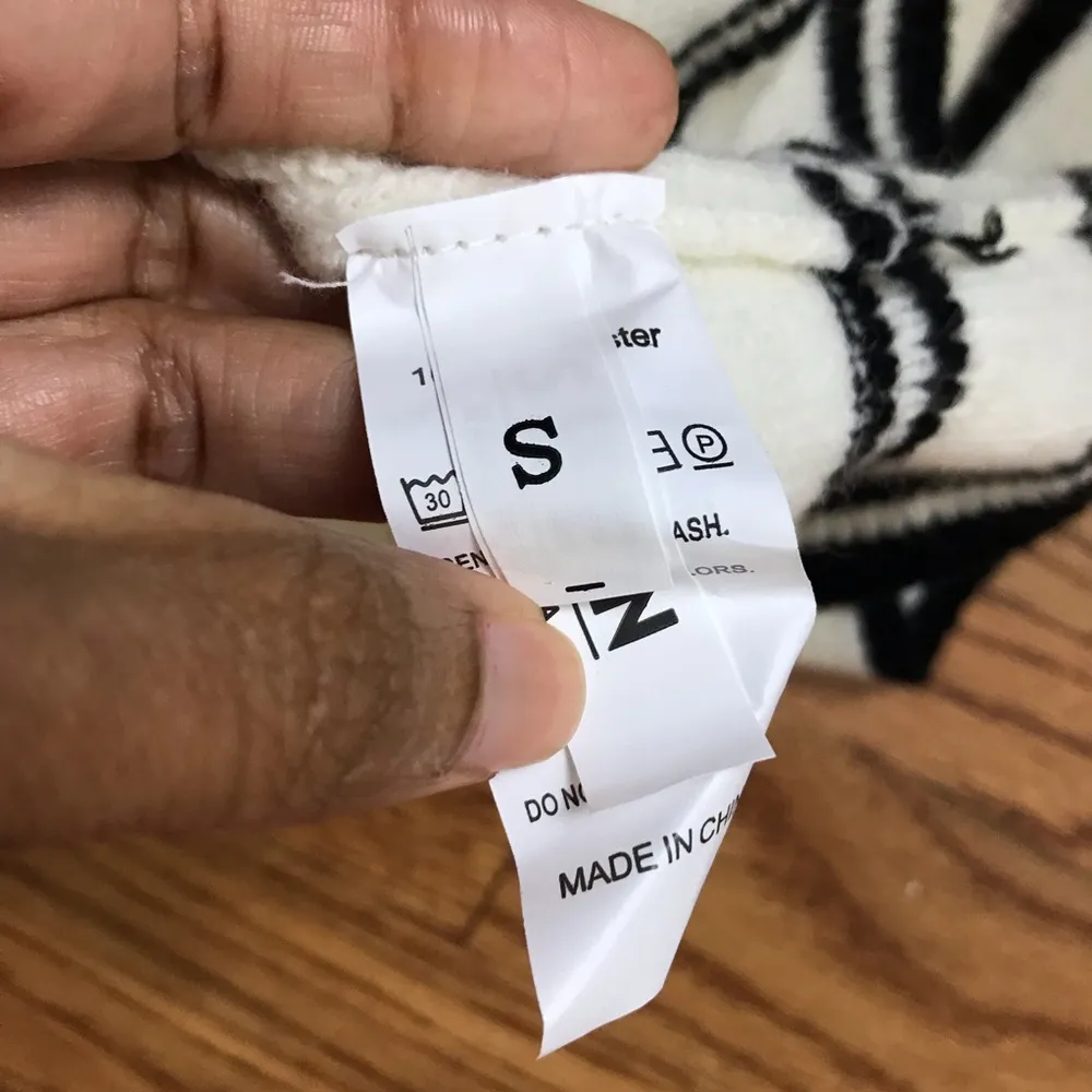 White/Black Cardigan Sweater Dress - Image 7