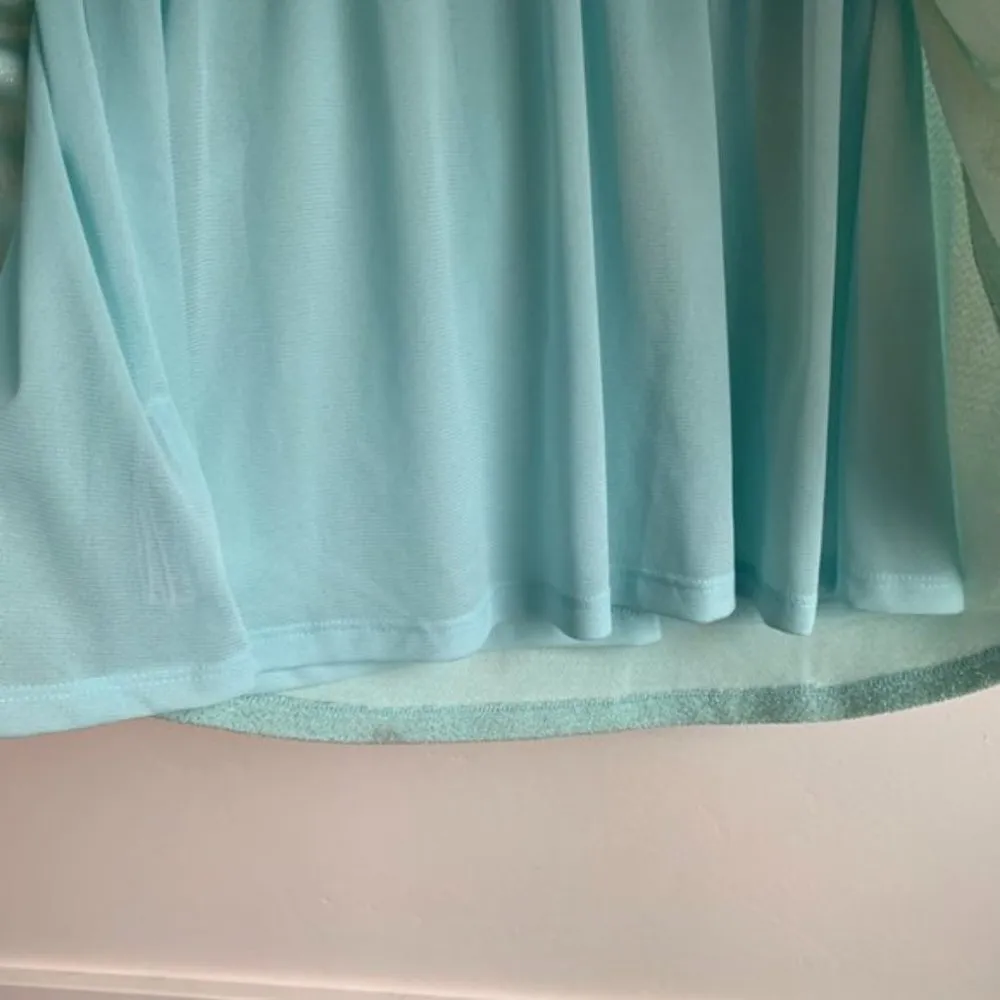 Forever 21 Sparkly Mint Quarter Sleeve Mini Dress - Image 8