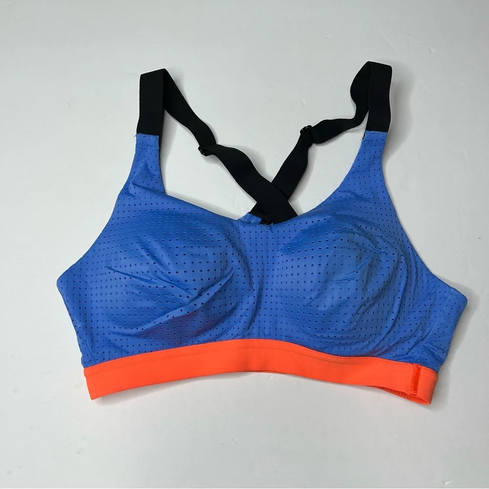 Victoria’s Secret Lined Blue and Orange Racerback Sports Bra 32B - Image 6