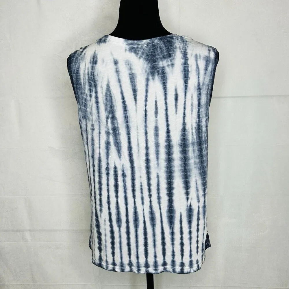 Zoe + Liv Womens Shirt Size XL Sleeveless USA tie Dye Casual Knit Top - Image 8