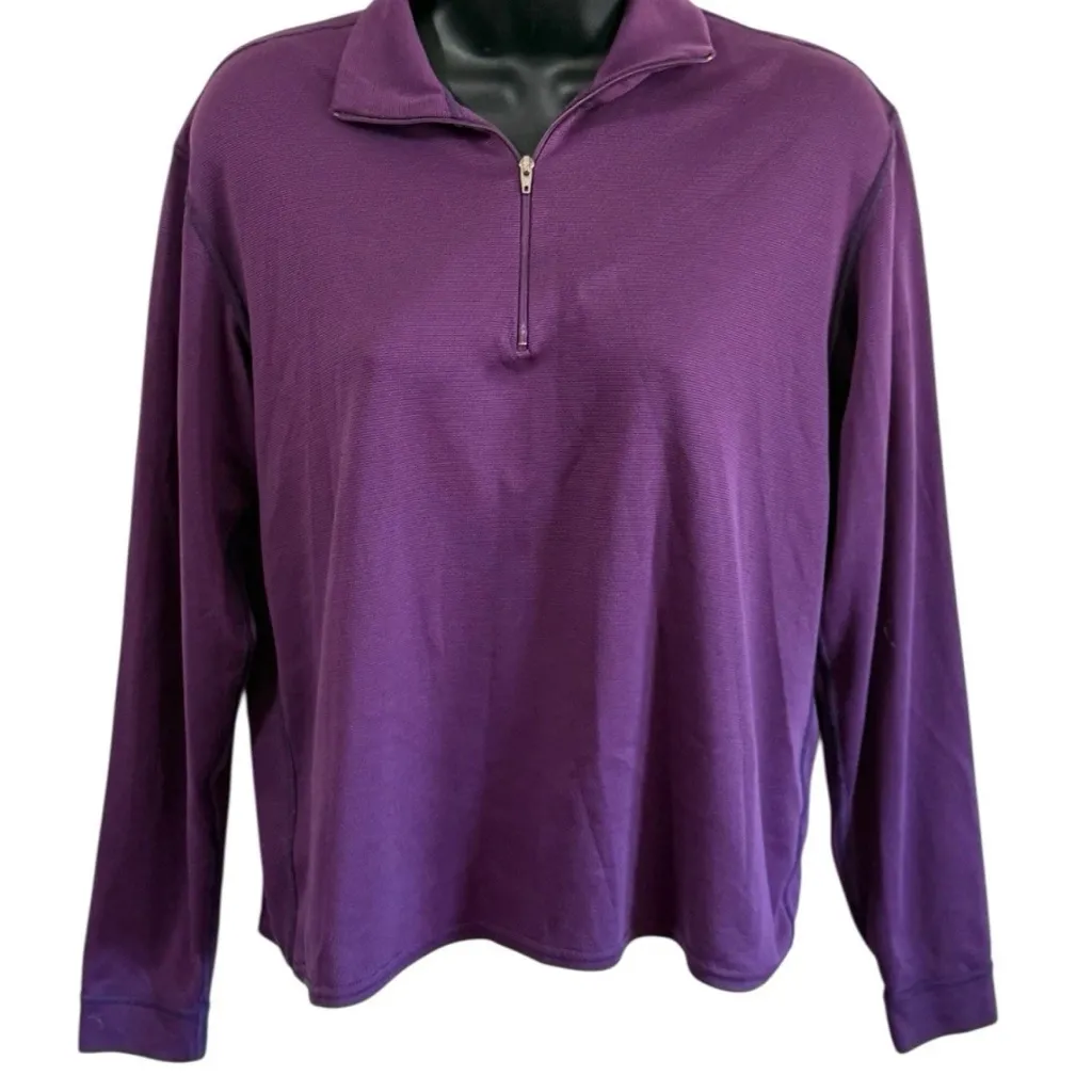 Patagonia Capilene Women’s Sweater Purple Pullover Sz M Quarter Zip - Image 2