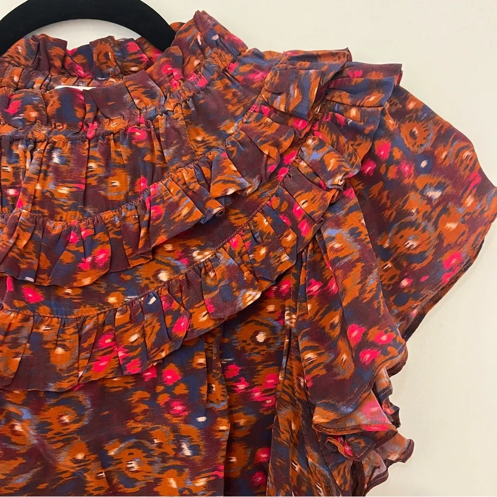 Sea New York Short Sleeve Blouse Women's Ilana Top Purple Size L - Image 6