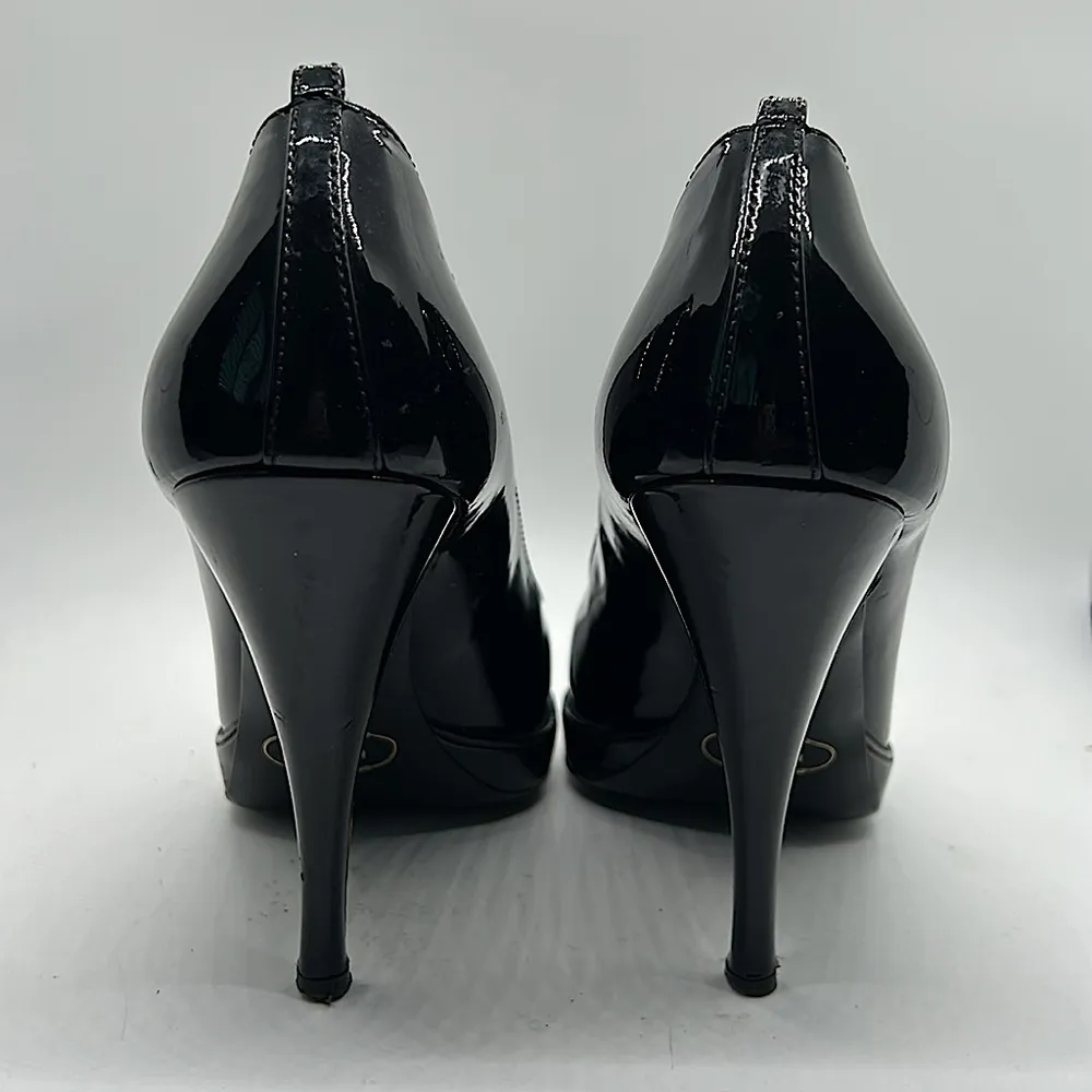 Prada Authenticated Black Patent Leather Stiletto Heel Shoes **Sz 38/US Size 8** - Image 7