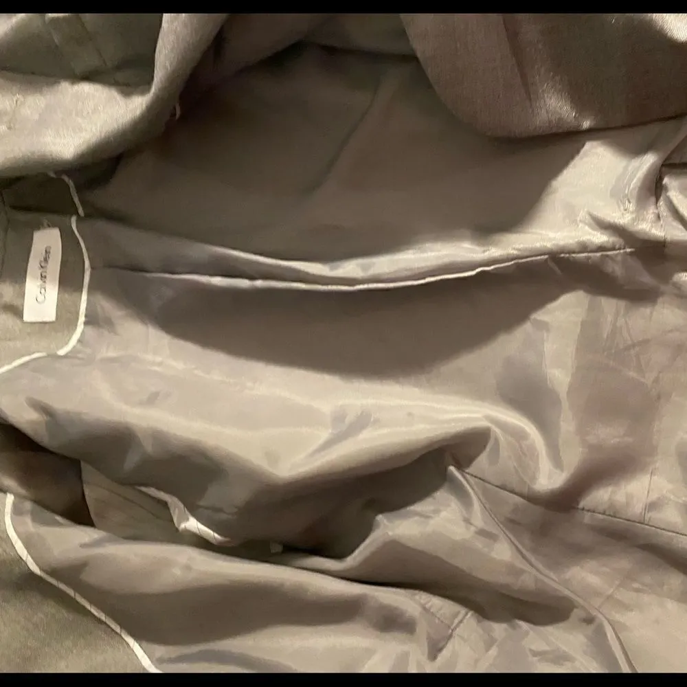 Calvin Klein Gray Blazer Size 4 - Image 5