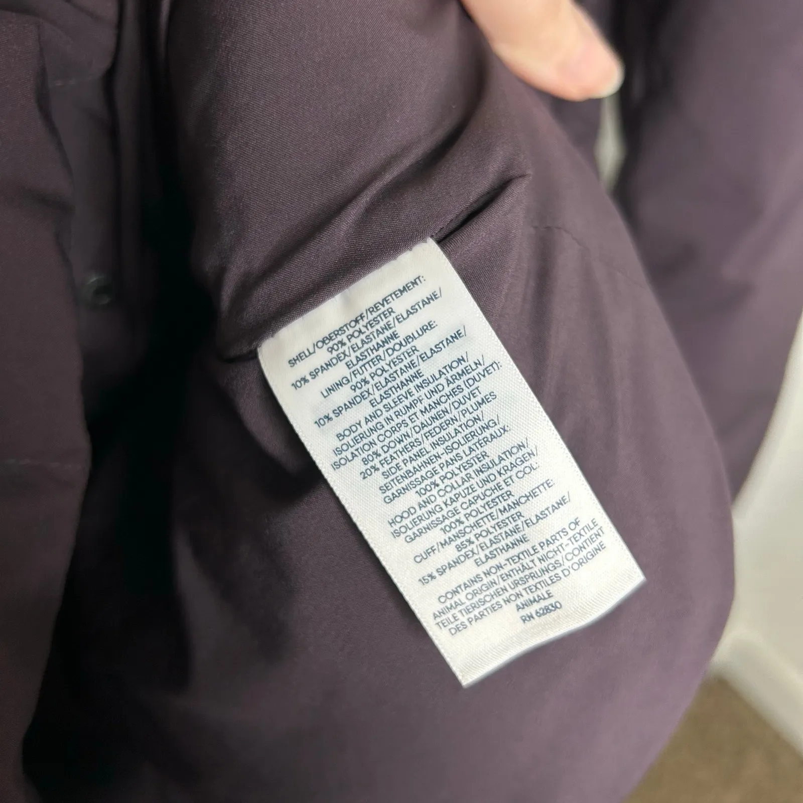 Lands' End Women's Quilted Down Hooded Coat Sz M/T 600 Fill Power 80/20 - Image 5